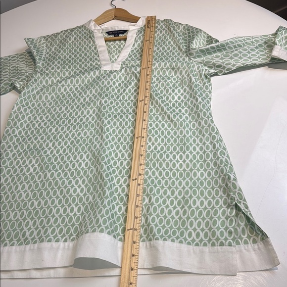 Brooks Brothers Green and White Tunic Top - Picture 6 of 7